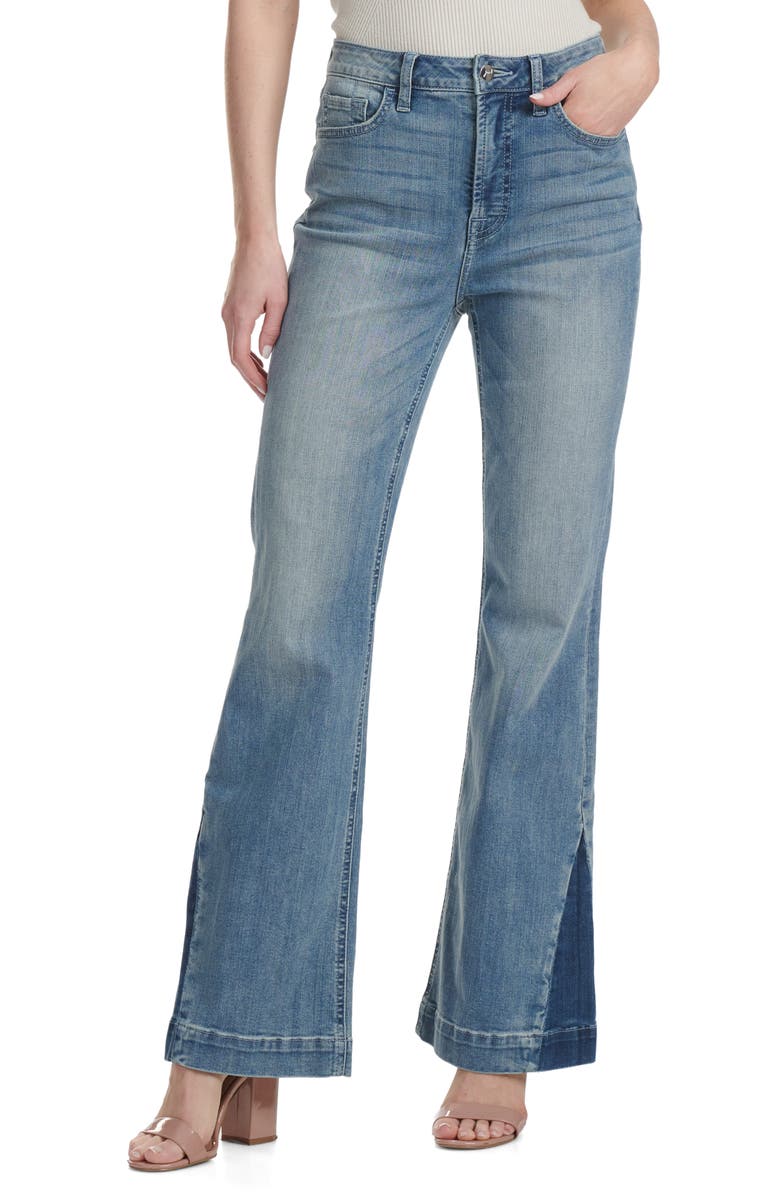JEN7 by 7 For All Mankind Paneled Outseam High Waist Flare Jeans, Main, color,
