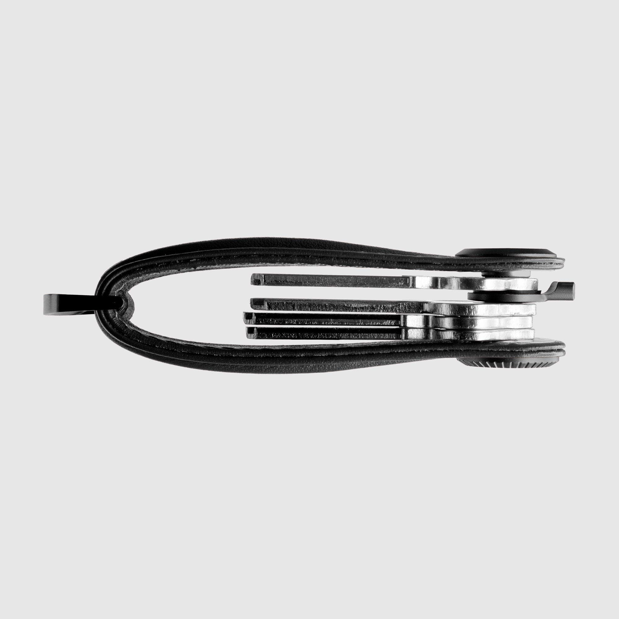 Orbitkey Pro Leather Key Organiser, Alternate, color, Blackout