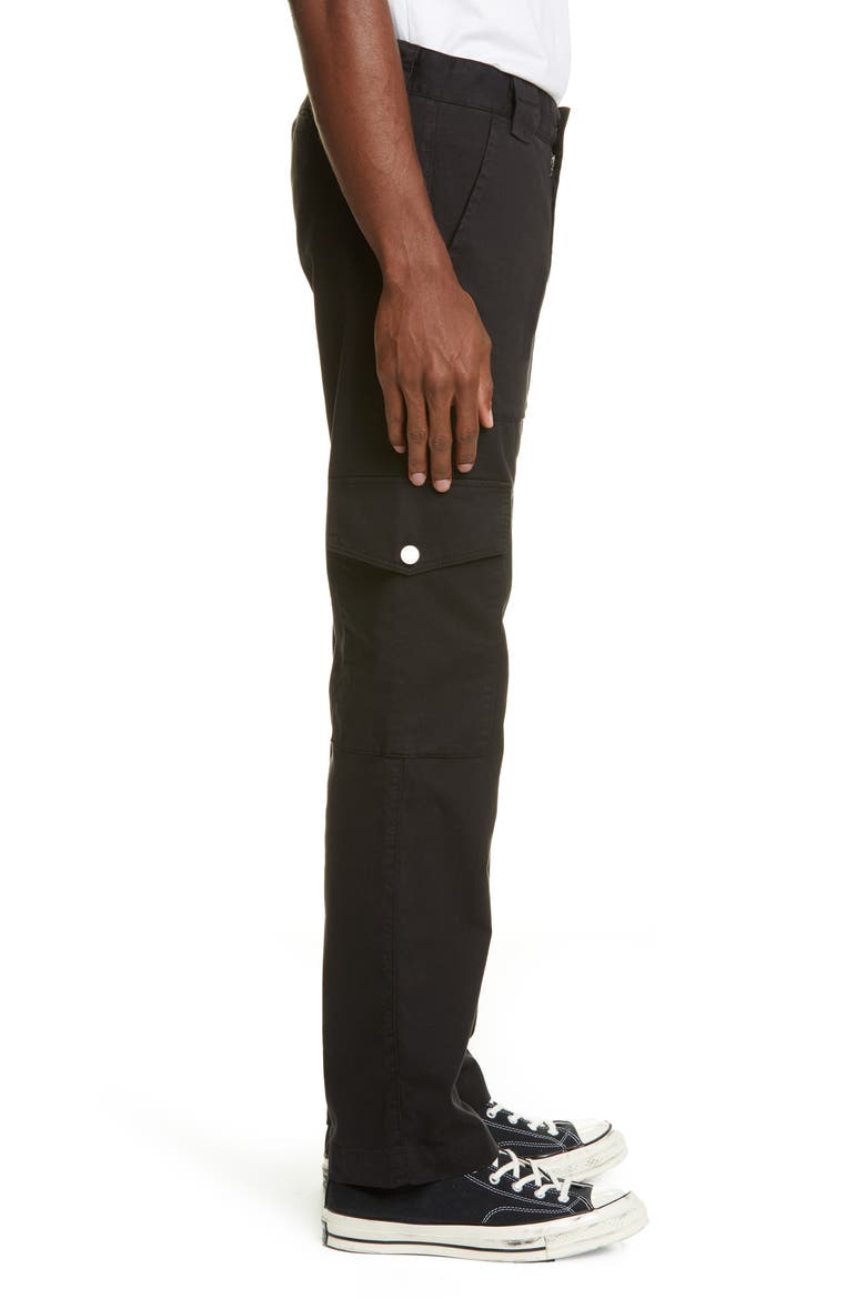 Patch Pocket Twill Cargo Pants, Alternate, color, BLACK