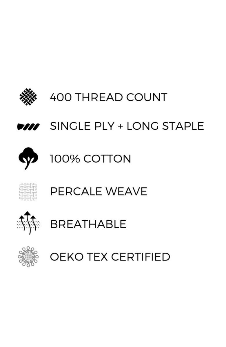 Classic Cool & Crisp 100% Cotton Percale 4-Piece Sheet Set