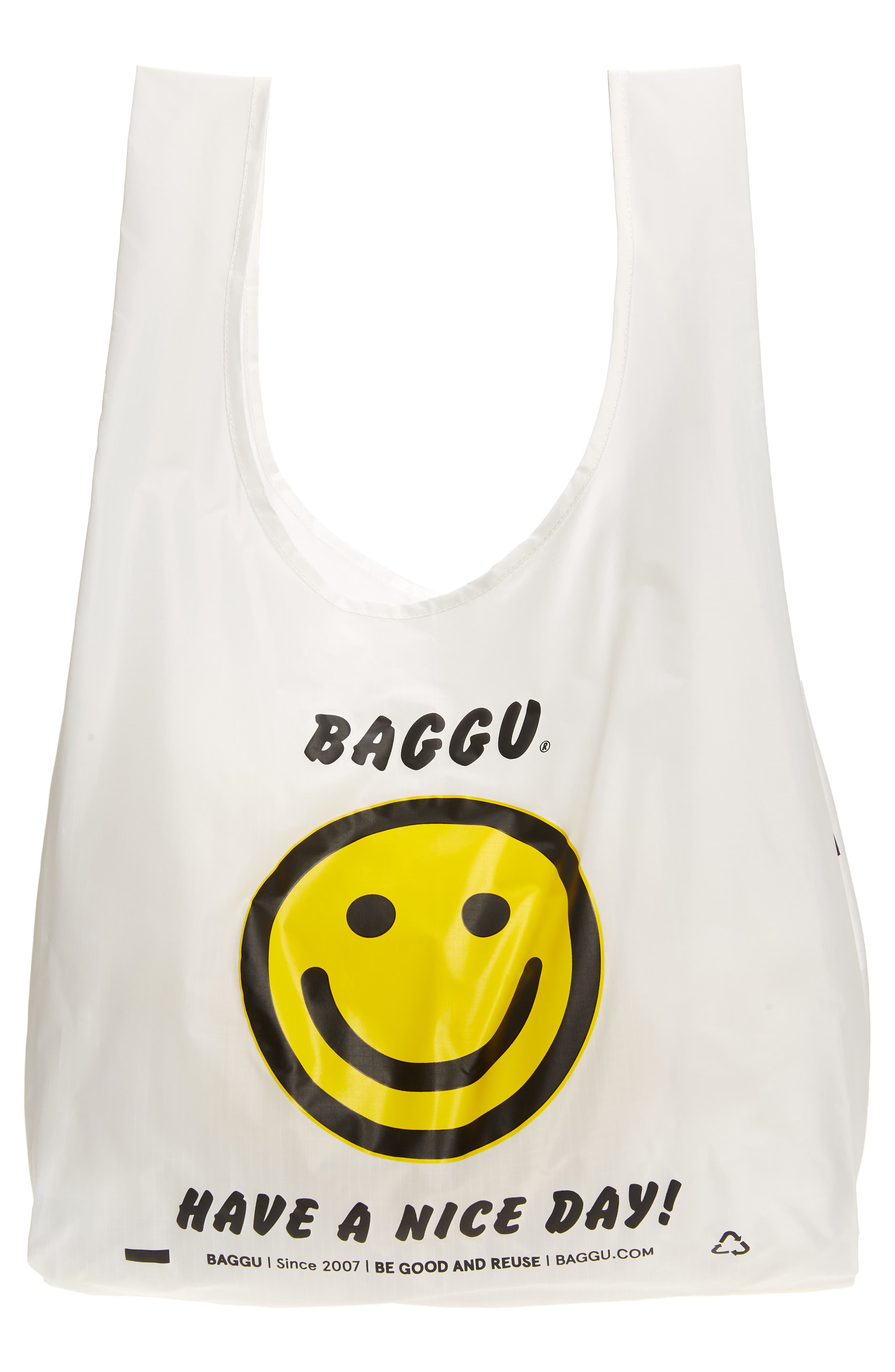 Standard Baggu Nylon Ripstop Tote, Alternate, color, THANK YOU HAPPY