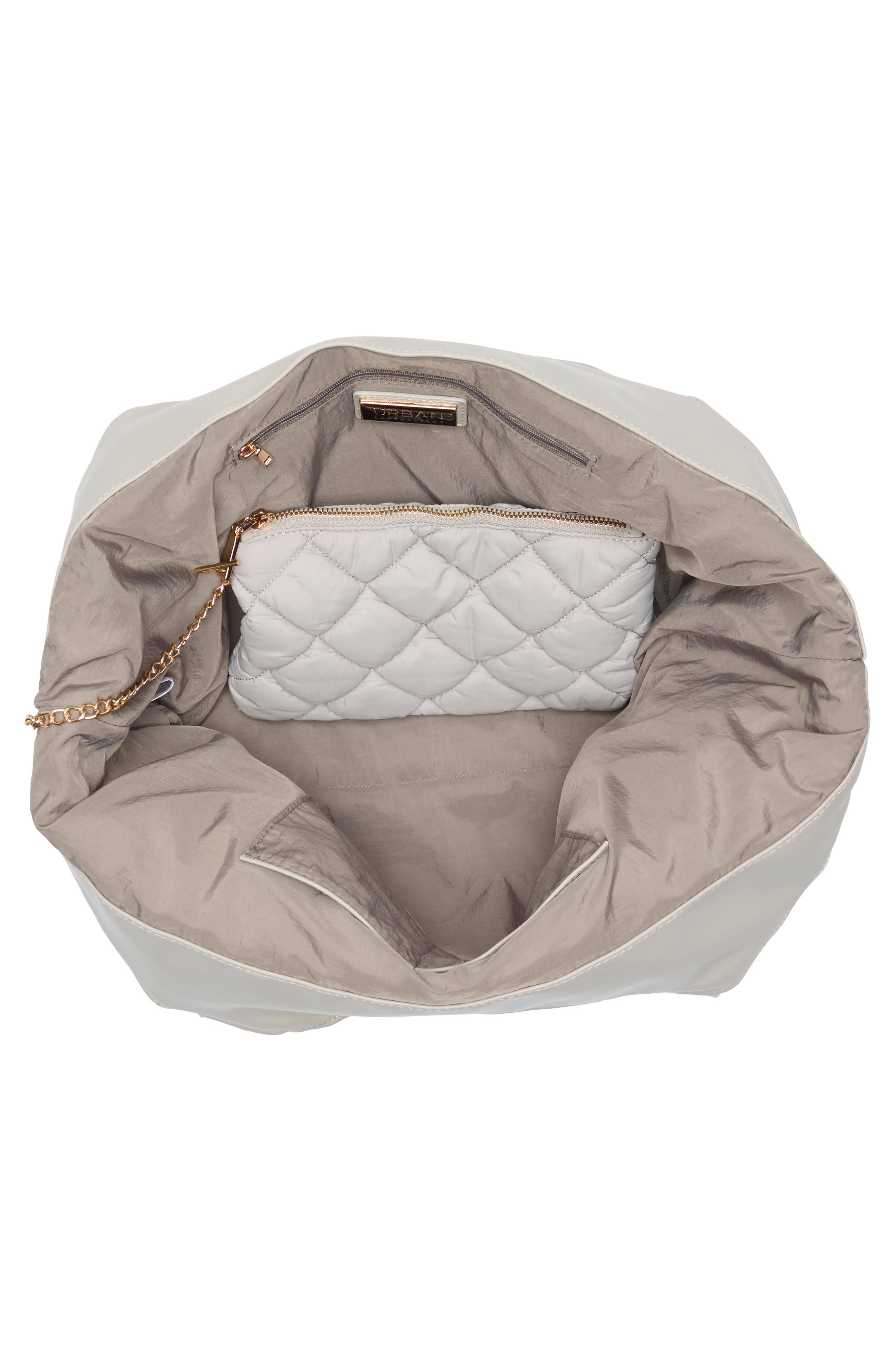 Diamond Quilted Tote, Alternate, color, DOVE GREY