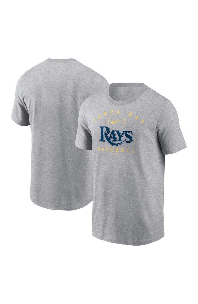 Nike Men's Nike Heather Gray Tampa Bay Rays Home Team Athletic Arch T-Shirt, Alternate, color, Heather Gray