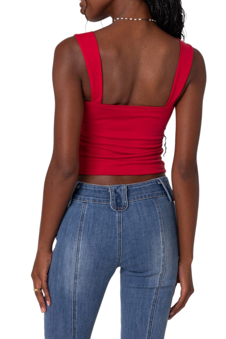 Danica Crop Tank Top, Alternate, color, RED