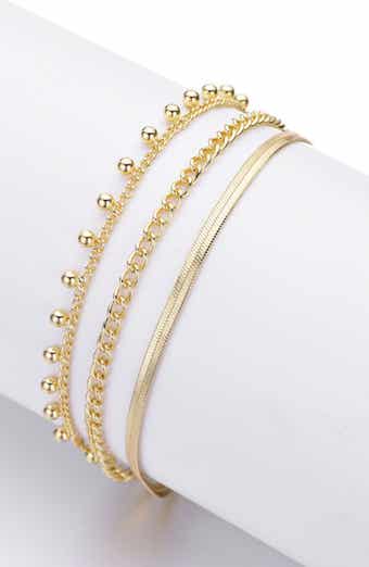 Adornia Set of 3 Assorted Chain Bracelets