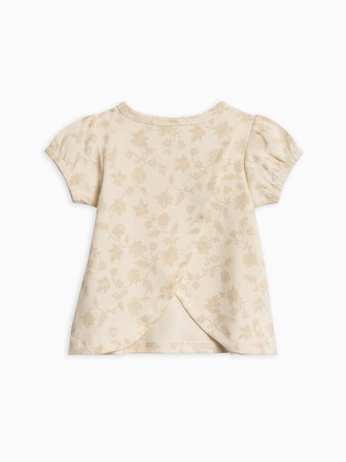 Colored Organics Cora Tulip Back Organic Short Sleeve Shirt In Brown