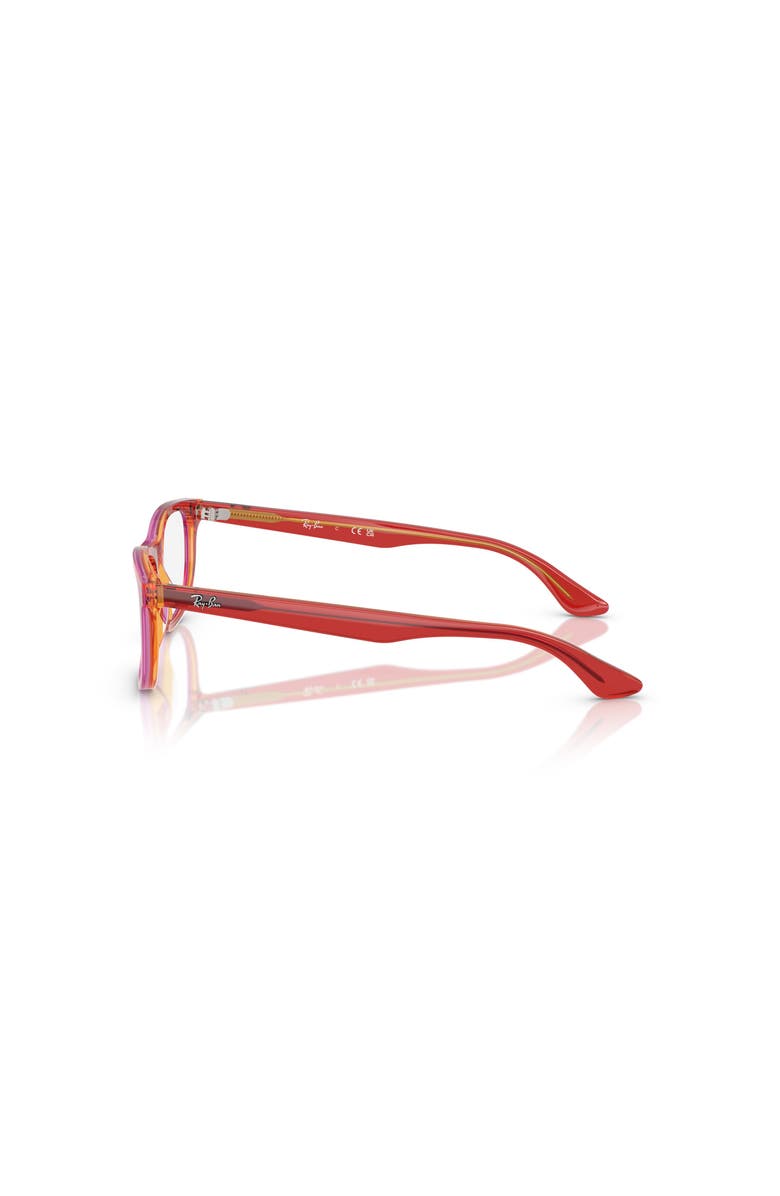 Ray-Ban 46mm Rectangle optical glasses, Alternate, color, Red