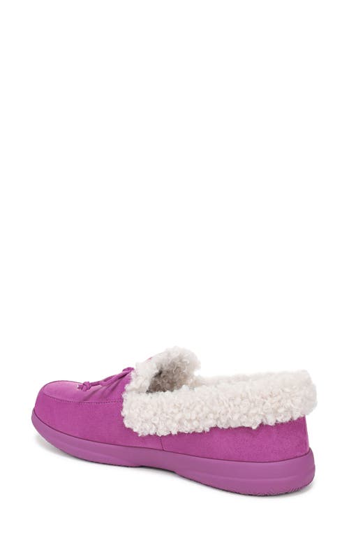 Vionic Claribel Faux Shearling Lined Slipper In Purple