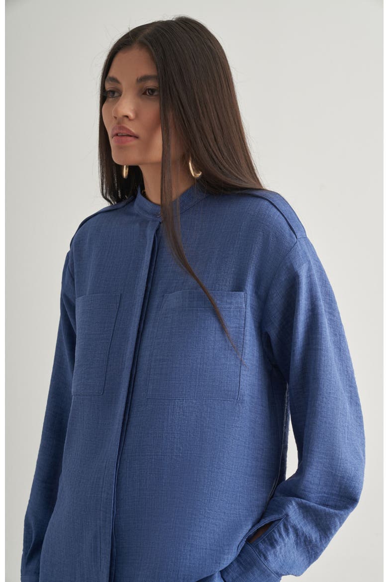 Epaulette Tunic, Alternate, color, Indigo