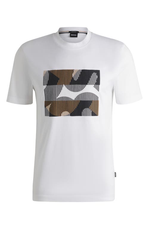 Hugo Boss Boss Thompson Logo Graphic T-shirt In White