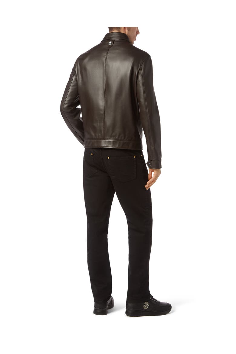 Leather Jacket Men, Alternate, color, brown