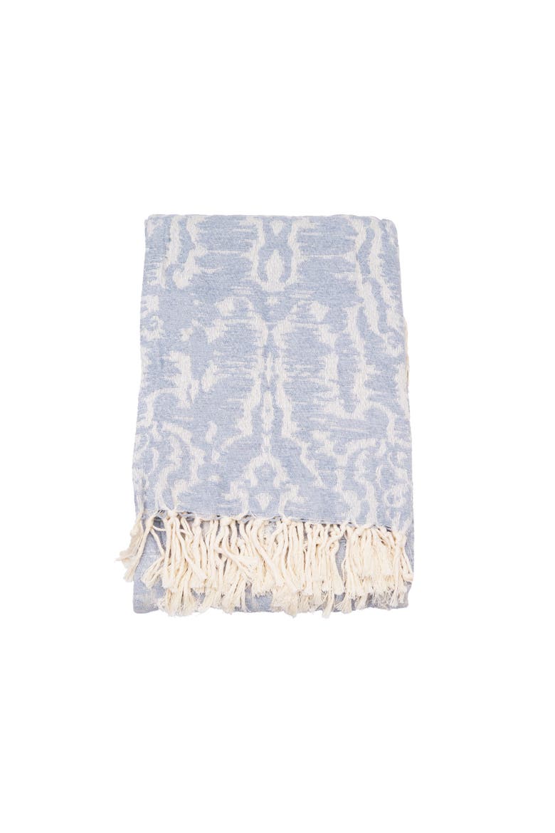 Noelle Fog 50" x 70" Fringe Throw Blanket, Alternate, color, Blue