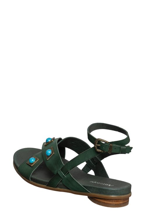 Antelope Reza Stud Sandal In Turquiose