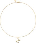 Monica Vinader Diamond Initial Pendant Necklace