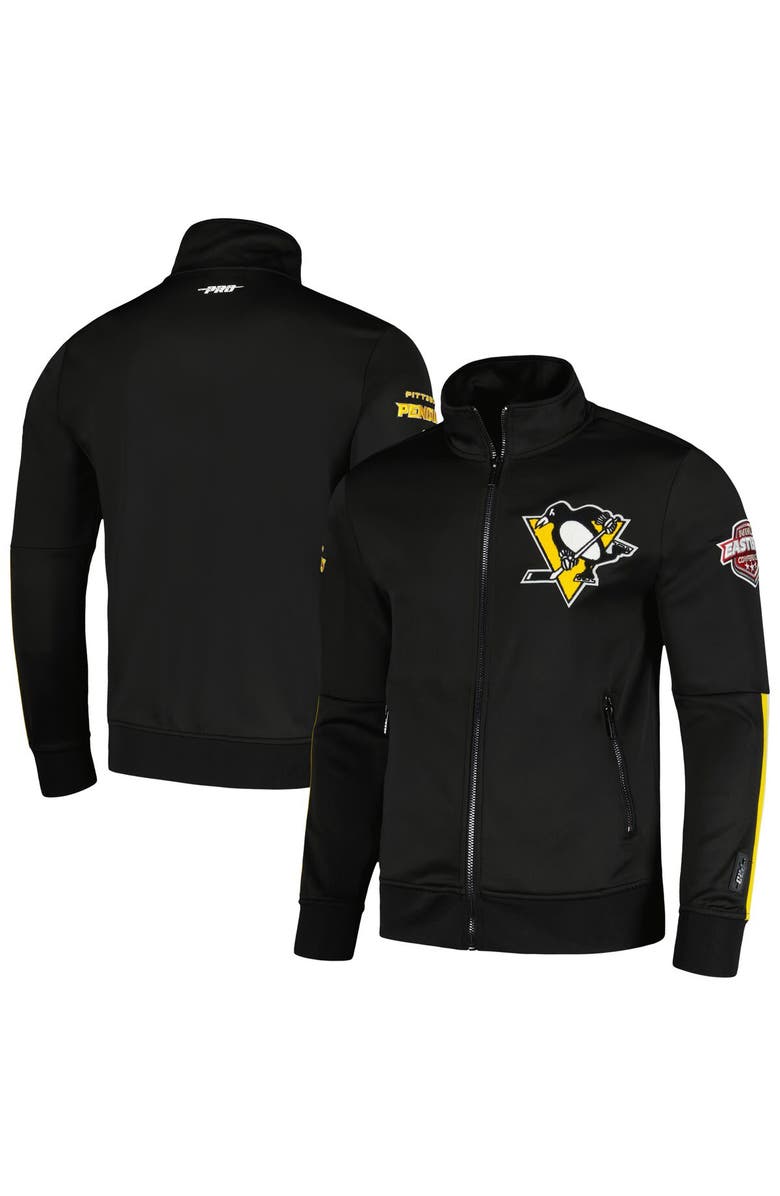 PRO STANDARD Men's Pro Standard Black Pittsburgh Penguins Classic Chenille Full-Zip Track Jacket, Alternate, color, Black