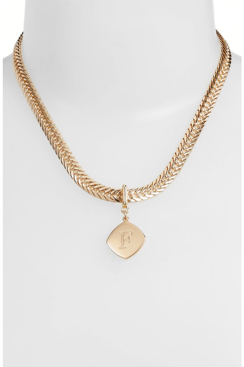 Initial Pendant Necklace, Alternate, color, GOLD- F