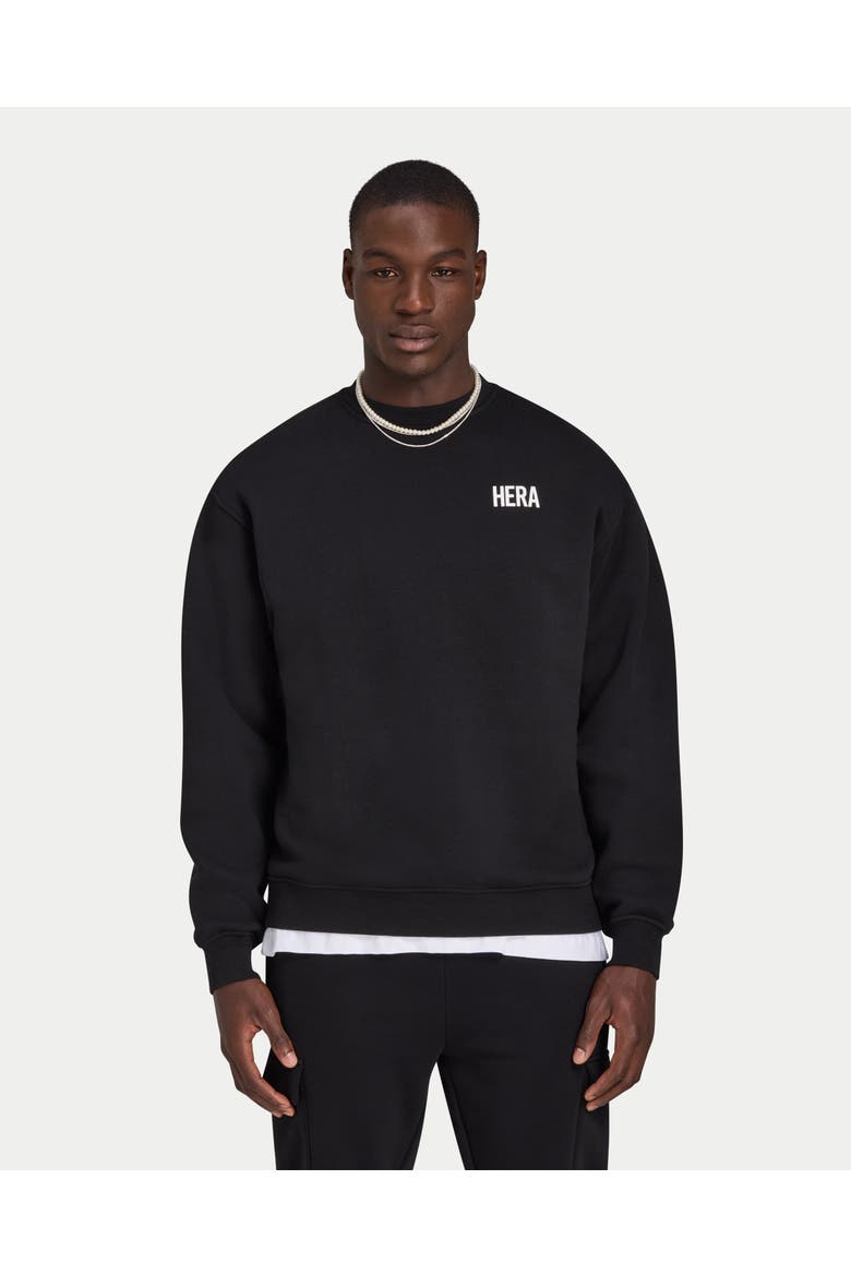 Staple Relaxed Fit Crew Neck Sweatshirt, Main, color, Black