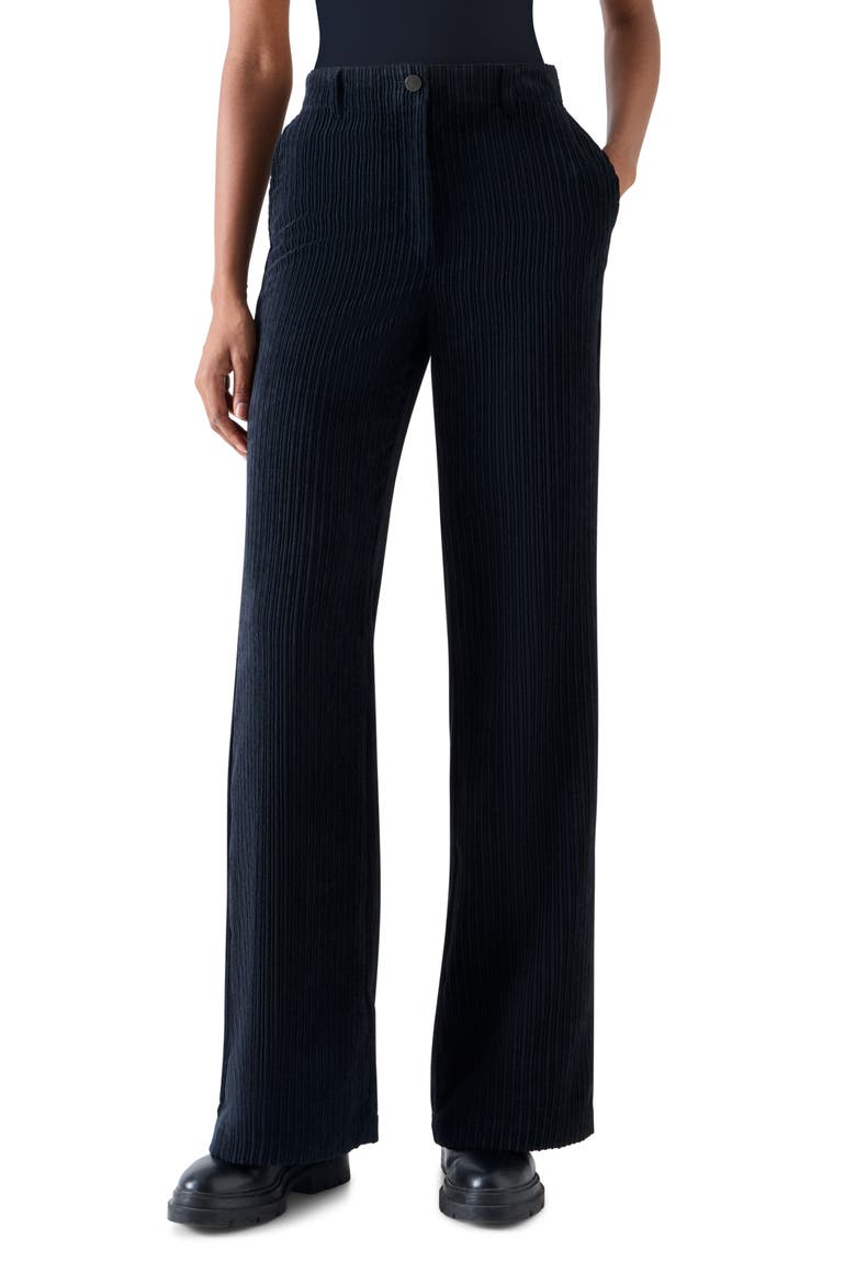 Celia Techno Corduroy Bootcut Pants, Main, color, NAVY