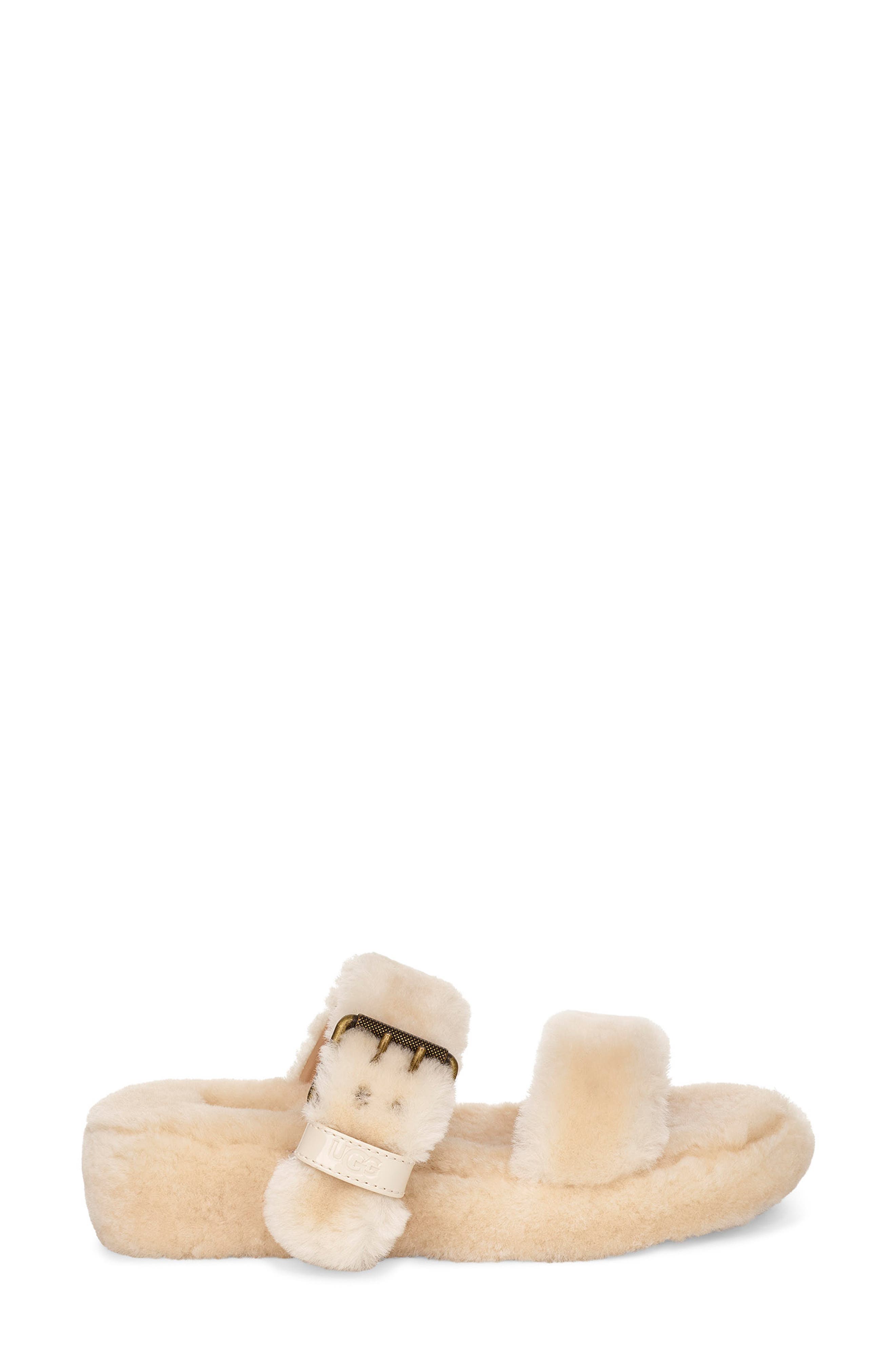 Fuzz Yeah Genuine Shearling Slide, Alternate, color, NATURAL