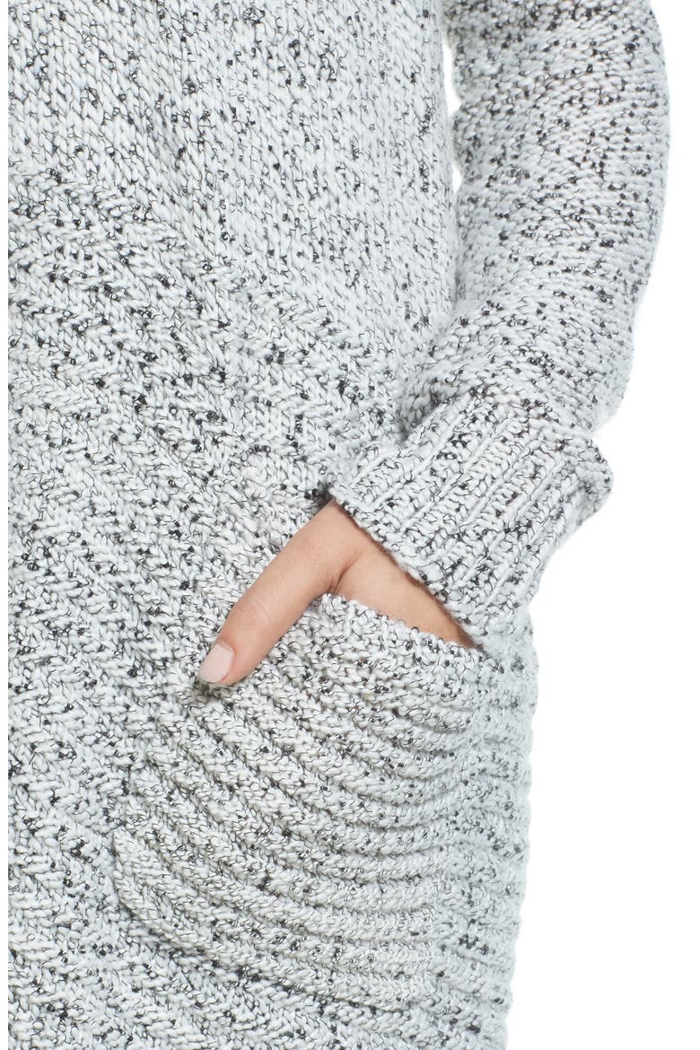 Mixed Stitch Long Cardigan, Alternate, color, IVORY MIX STITCH MARL