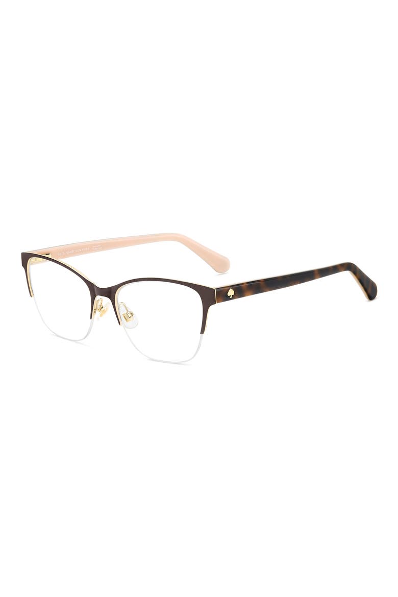 diandra 51mm rectangular optical glasses, Alternate, color, BROWN