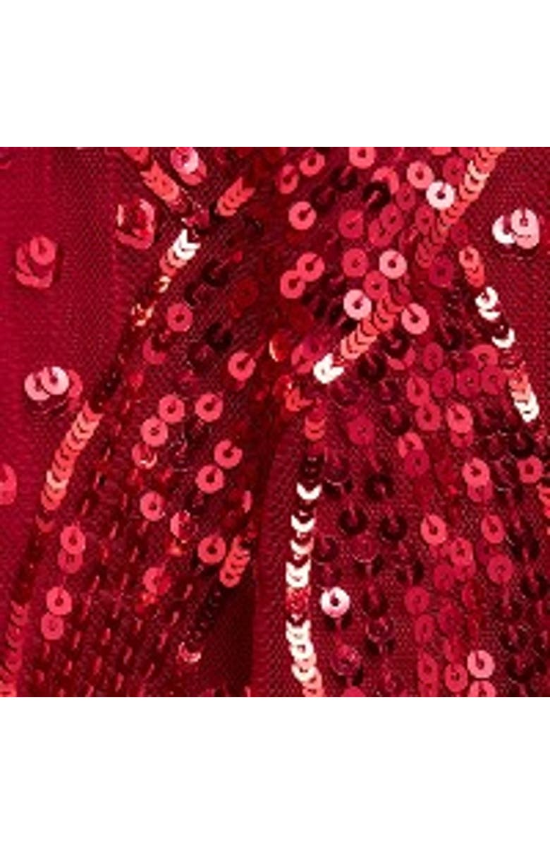 Needle & Thread Sequin Ribbon Scoop Neck Ballerina Dress, Alternate, color, Red