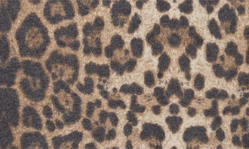 Loveappella Leopard Print Hacci Knit Cowl Neck Tunic In Brown