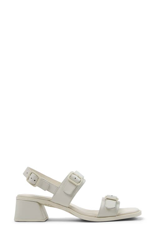 Camper Kora Buckle Sandal In White Natural