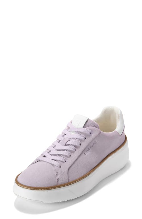 Shop Cole Haan Grandpro Topspin Sneaker In Thistle Suede/white