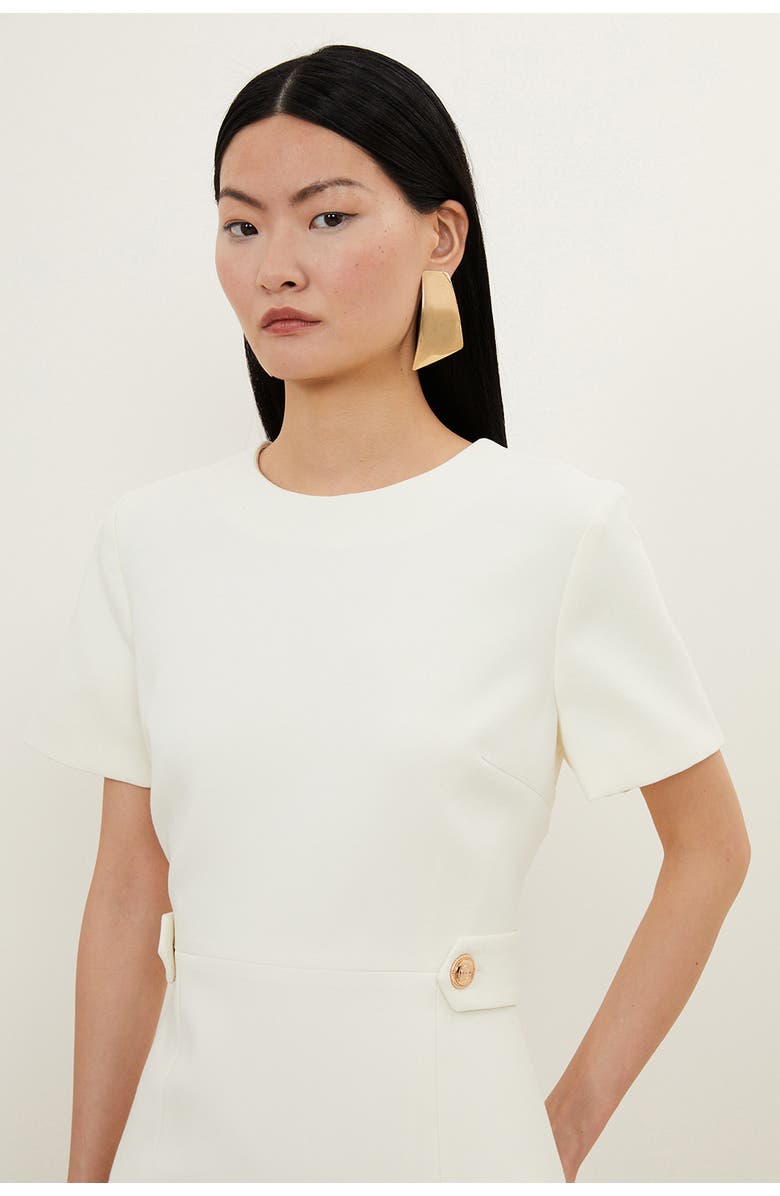 Karen Millen Tailored Mini Dress, Alternate, color, Cream