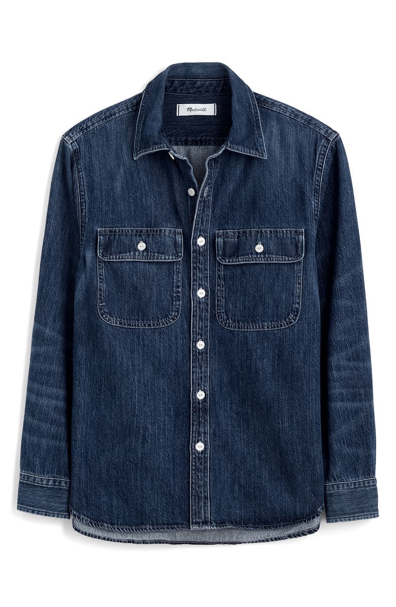 Madewell Denim Button-Up Shirt, Main, color, Benfield Wash