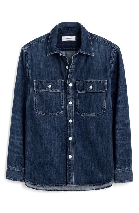 Denim Button-Up Shirt