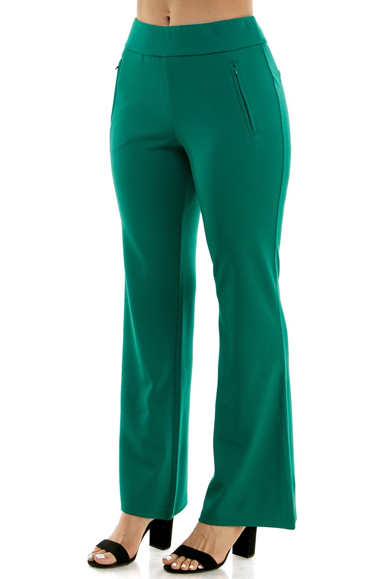 Bell Bottom Flare Pants, Alternate, color, KELLY GREEN