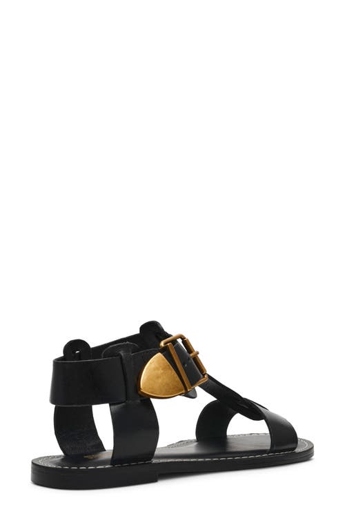 Steve Madden Brazinn Gladiator Sandal In Black Leather