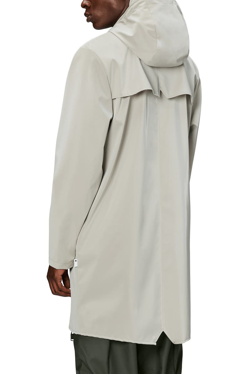 Rains Waterproof Hooded Long Rain Jacket, Alternate, color, 
