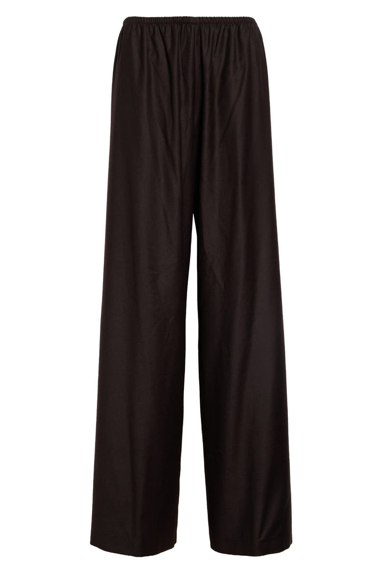 Fine Wool & Silk Wide Leg Pants, Alternate, color, 8810 DARK BROWN
