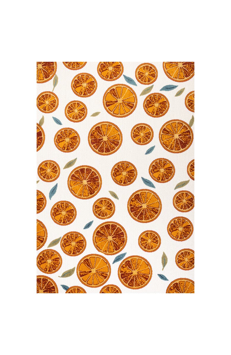 JONATHAN Y Aranciata Citrus Slice High-Low Indoor/Outdoor Area Rug, Main, color, Orange/Cream
