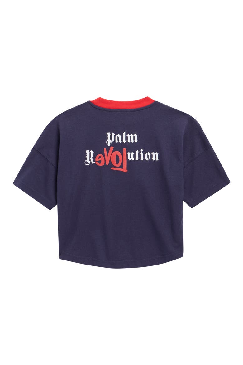 Kids' Flag Cotton Graphic T-Shirt, Alternate, color, NAVY BLUE - RED