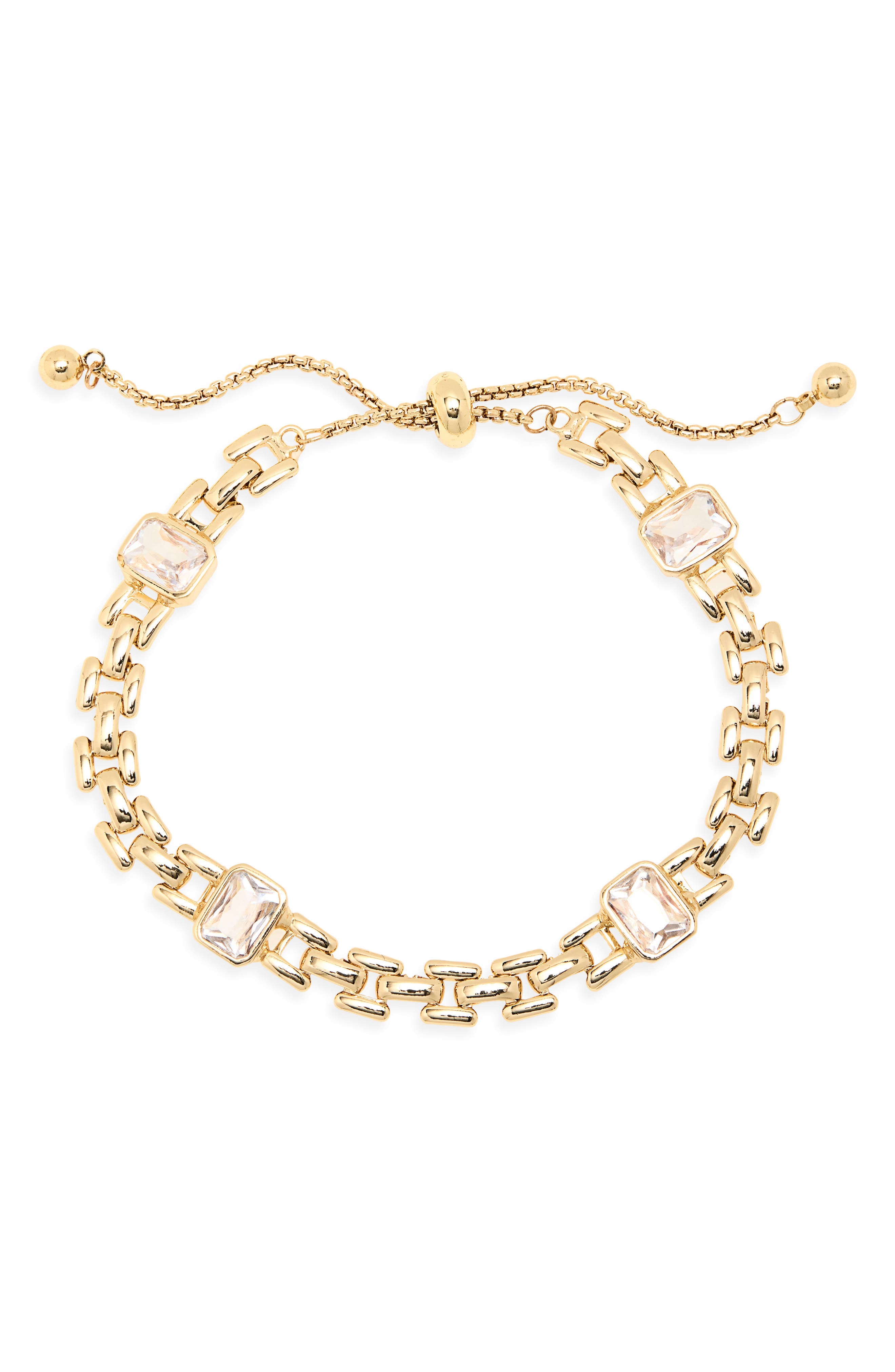 Crystal Slider Chain Bracelet