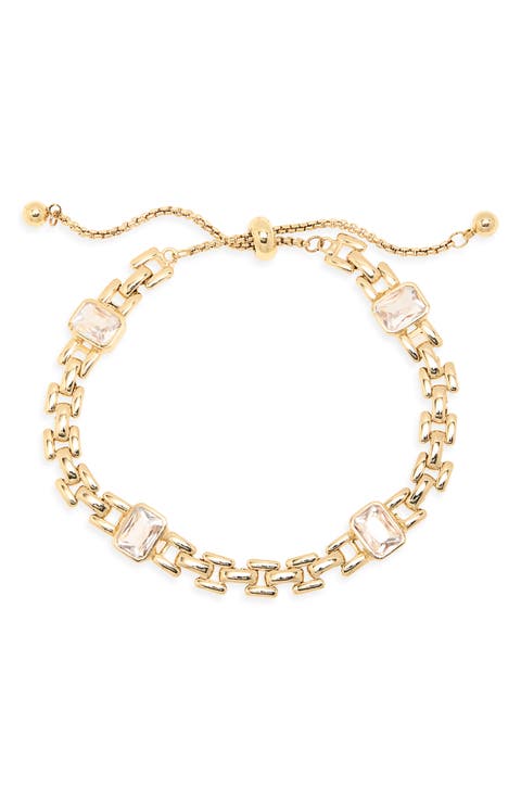 Crystal Slider Chain Bracelet