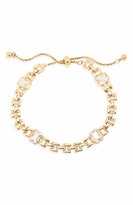 Crystal Slider Chain Bracelet