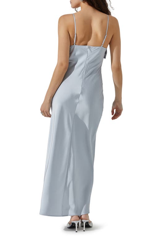 Astr The Label Bow Sleeveless Satin Maxi Dress