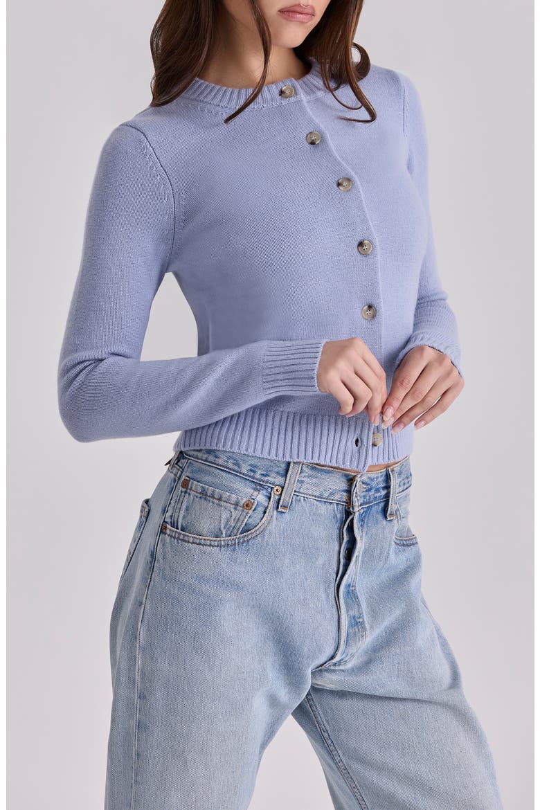 Signature Bluebell Wool & Cashmere Blend Cardigan, Alternate, color, BLUEBELL