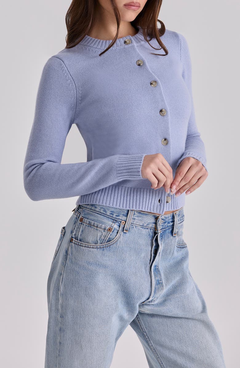 HOUSE OF CB Signature Bluebell Wool & Cashmere Blend Cardigan, Alternate, color, 