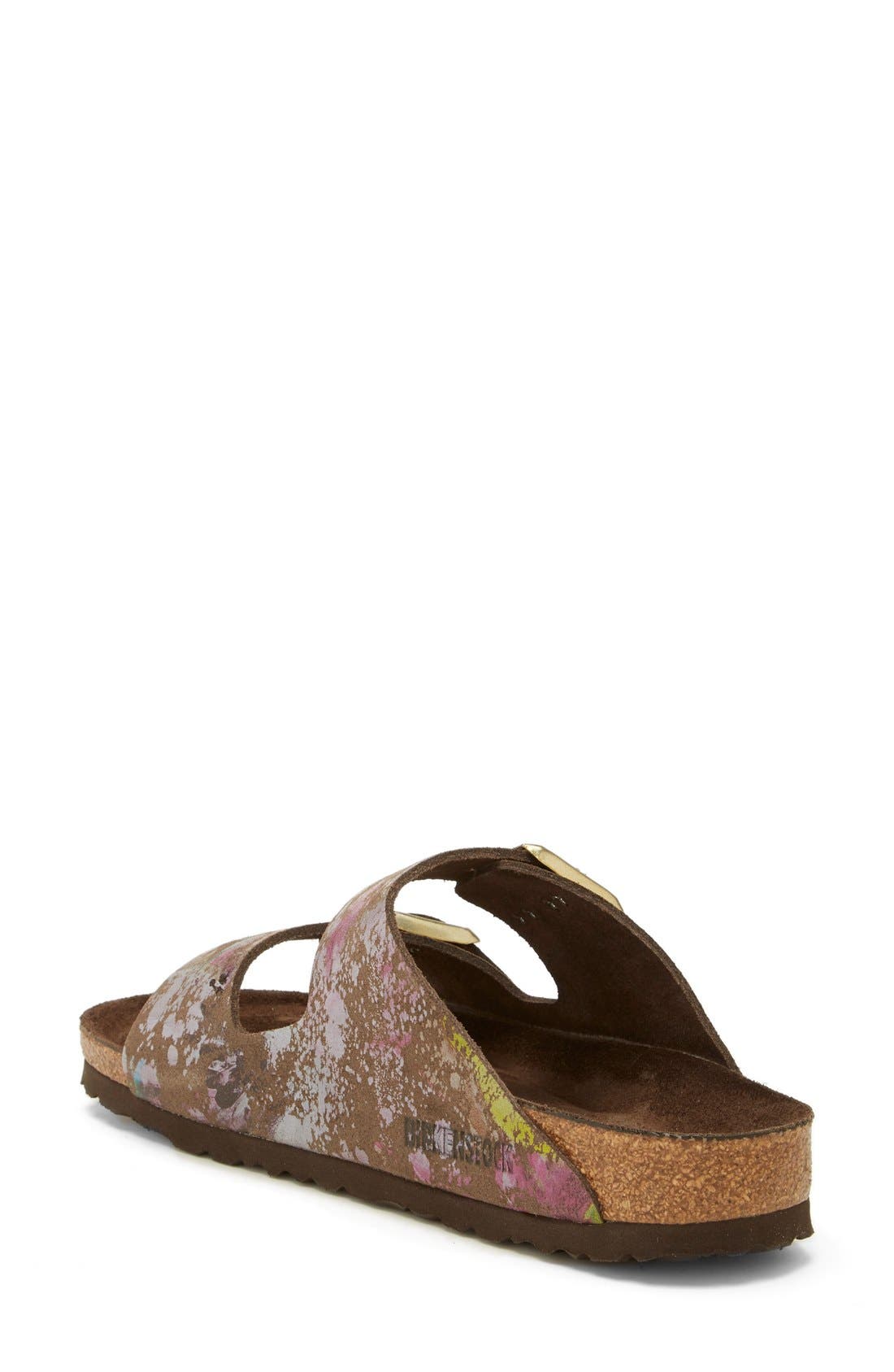 Birkenstock 'Arizona' Soft Footbed Printed Leather Sandal, Alternate, color, 