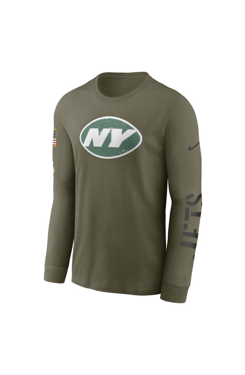 Nike Men's Nike Olive New York Jets 2022 Salute To Service Long Sleeve T-Shirt, Alternate, color,
