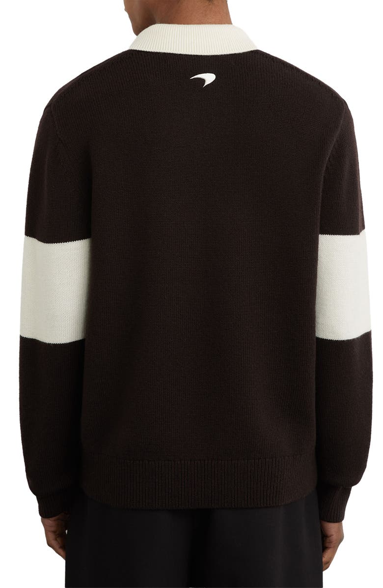 Reiss Elson Wool Rugby Shirt, Alternate, color, Chocolate Brown