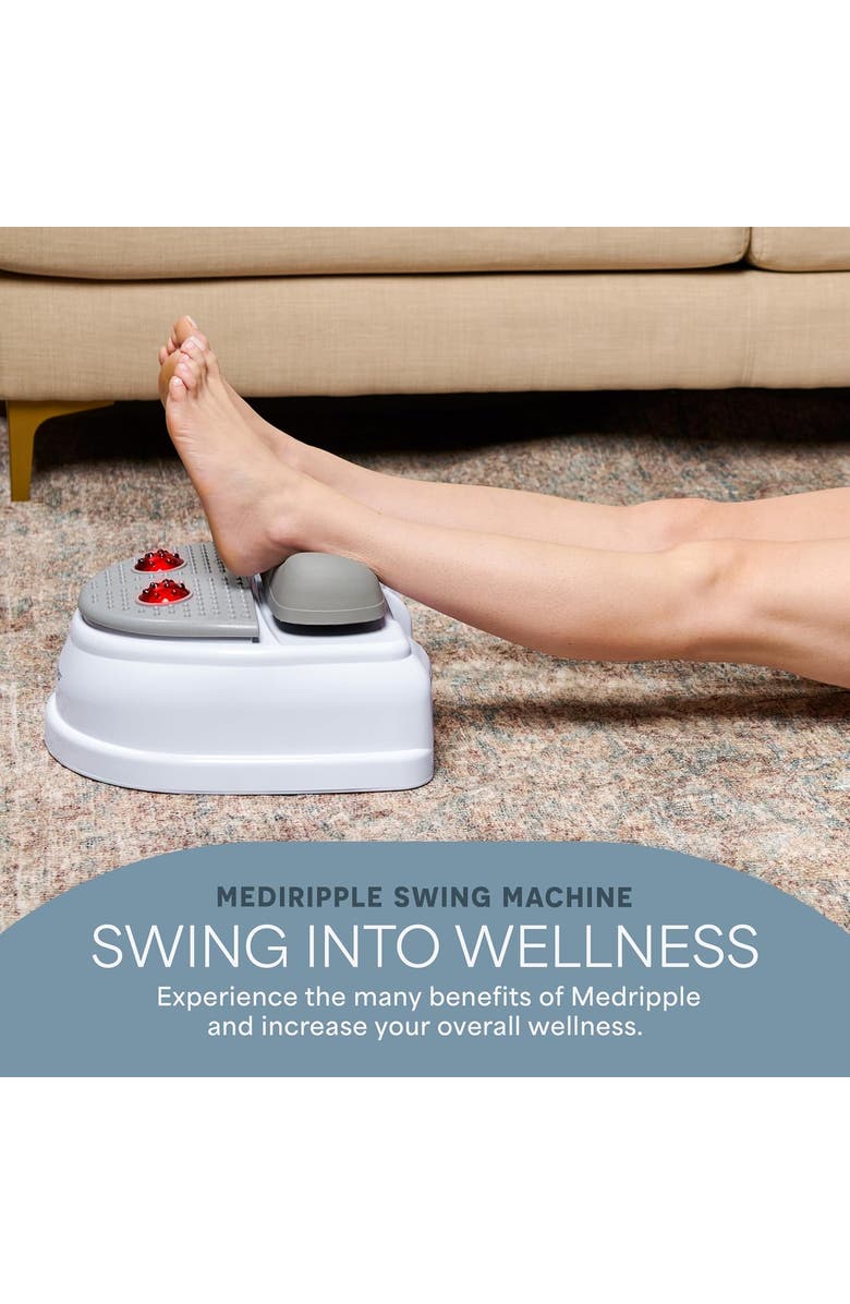 Lifepro Mediripple Chi Machine for Lymphatic Massager with Red Light Therapy, Alternate, color, White