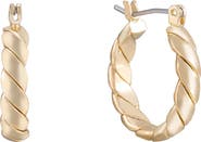 Ettika Textured Huggie Hoop Earrings