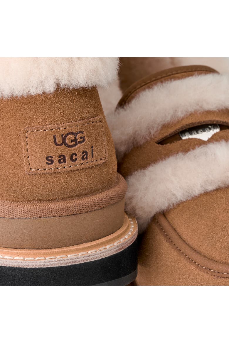 UGG® x Sacai Gender Inclusive Genuine Shearling Trim Penny Loafer UGG® x Sacai Gender Inclusive Genuine Shearling Trim Penny Loafer